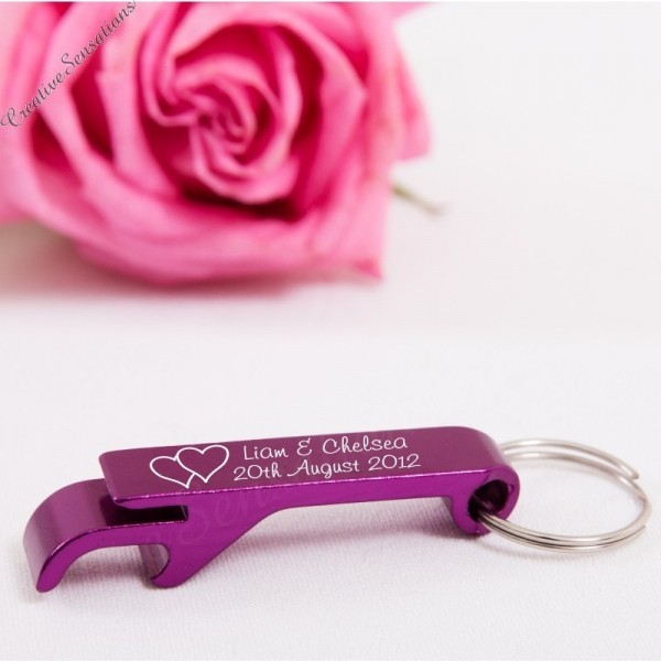 Proof Product 5D Engraved Metal Bottle Opener Keyring Wedding Favour Personalised alluminium