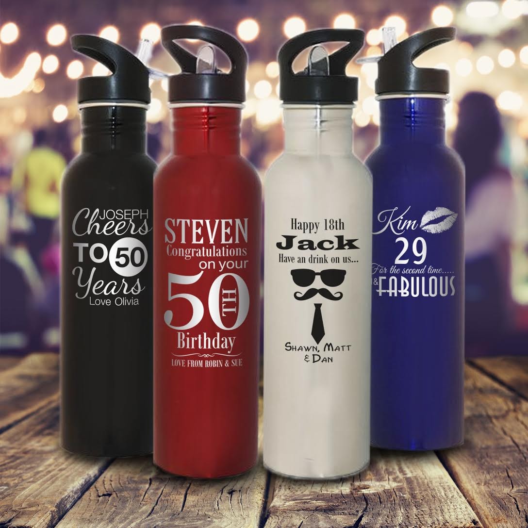 Proof Product 5D Personalised Birthday Deluxe 800ml Stainless Drink Bottle cup