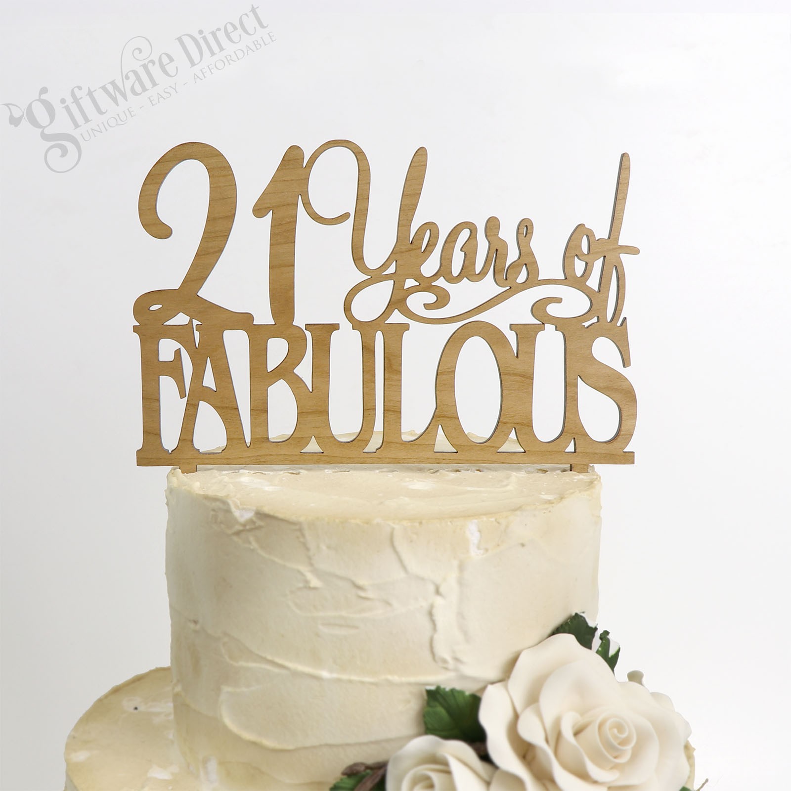 21st Birthday Present Ideas 21 Years of Fabulous Birthday Bamboo Cake Topper Any Age topper