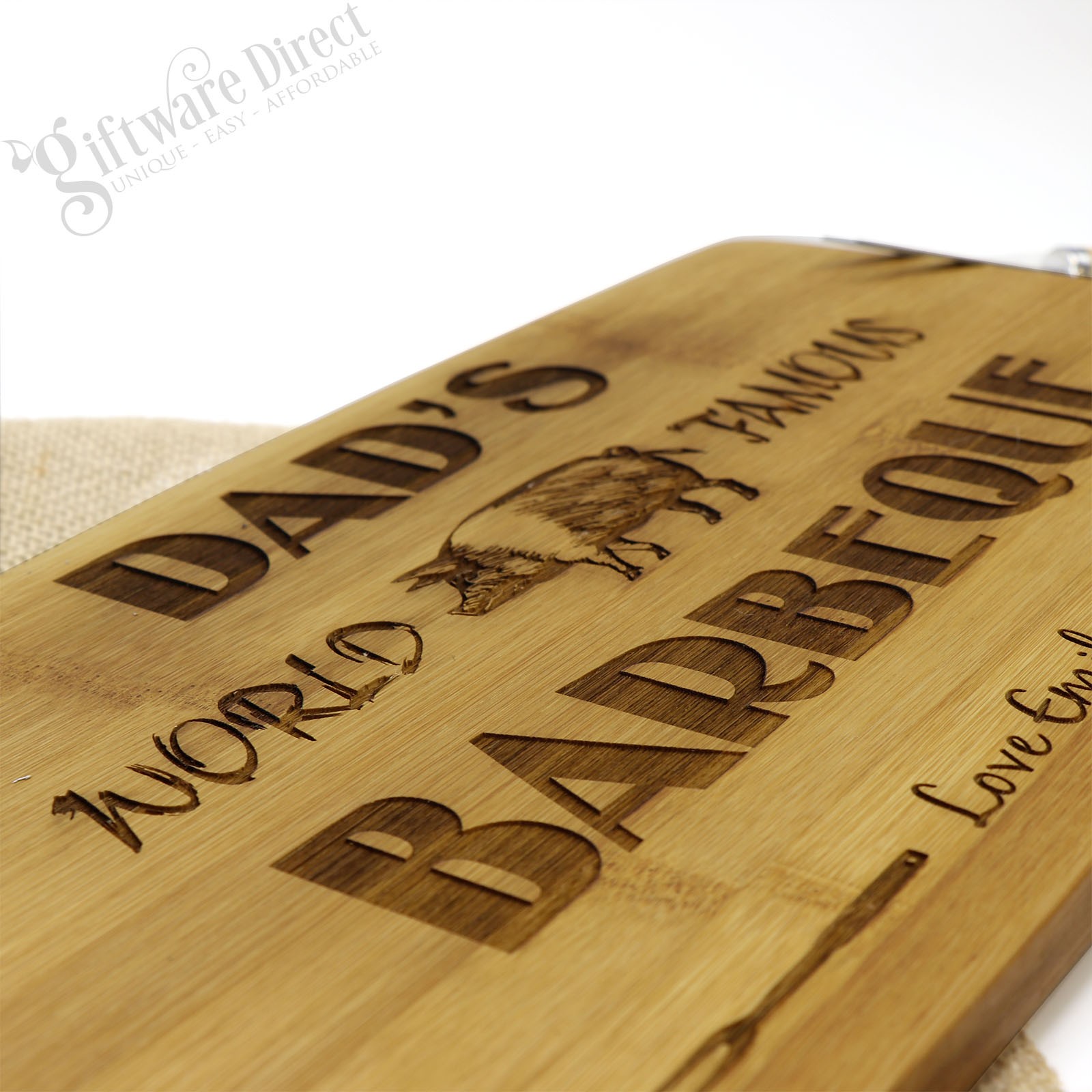 Proof Product 5D Fathers Day Engraved Wooden Cutting Board Chopping Personalised Gift Hardwood BBQ custom